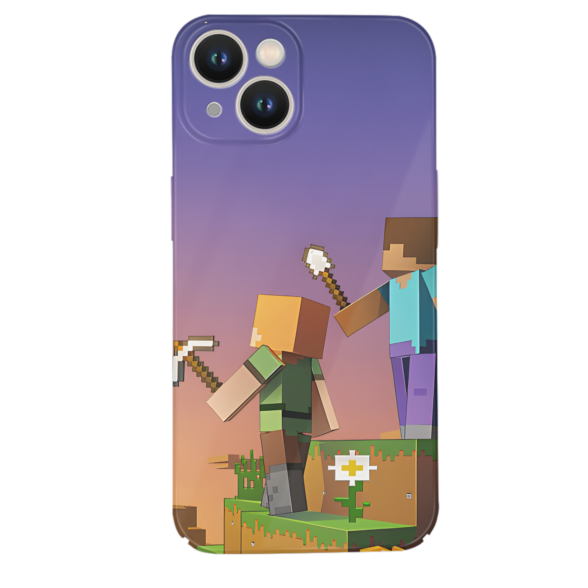 （画像用） マインクラフト ブロックの世界 Minecraft MC Block world 【iPhone 14シリーズ対応】ハードケース
